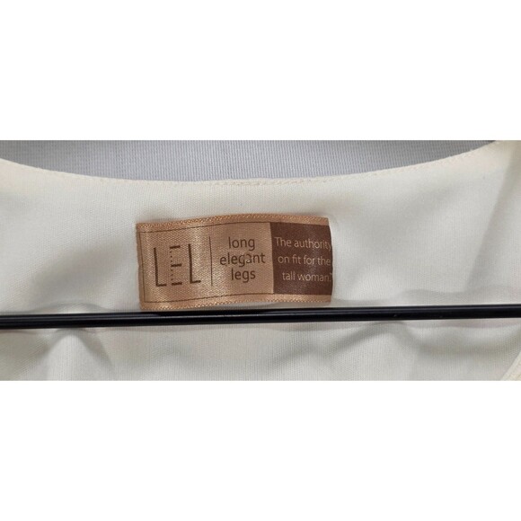 LEL Womens Embroidered Cotton Dress Lace Ivory Cottage Bride Romantic Tall Sz 12 - Picture 3 of 13